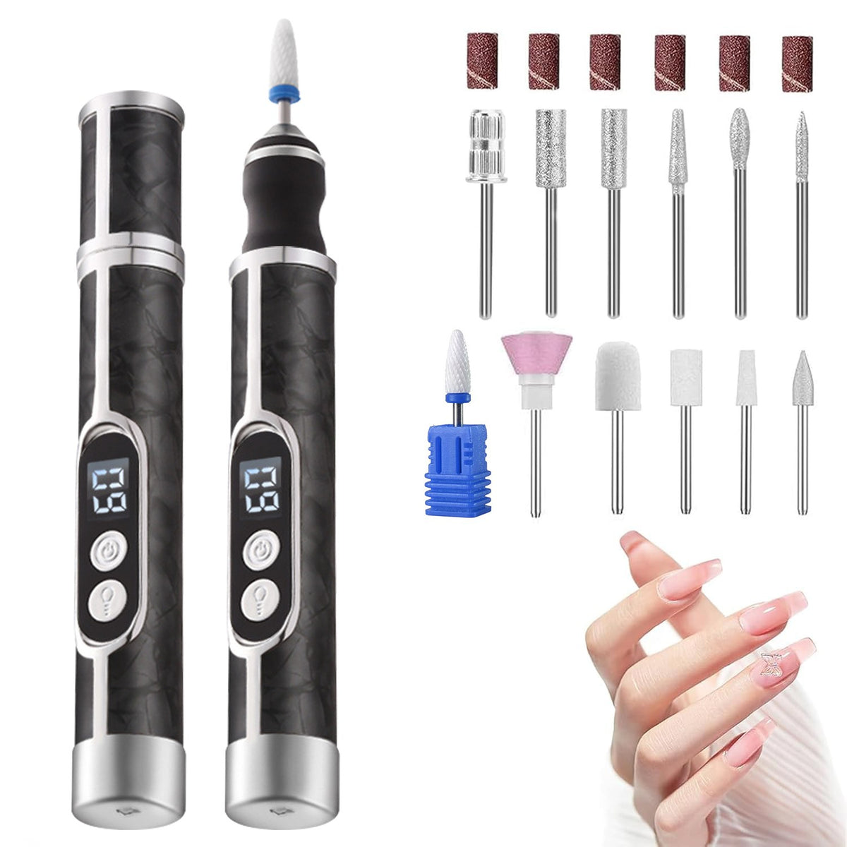 Electric Toenail Grinder Set for Thick Nails Manicure Pedicure Tools