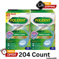 Denture Cleanser Tablets - Antibacterial Deep Clean & Freshen - 204 Count