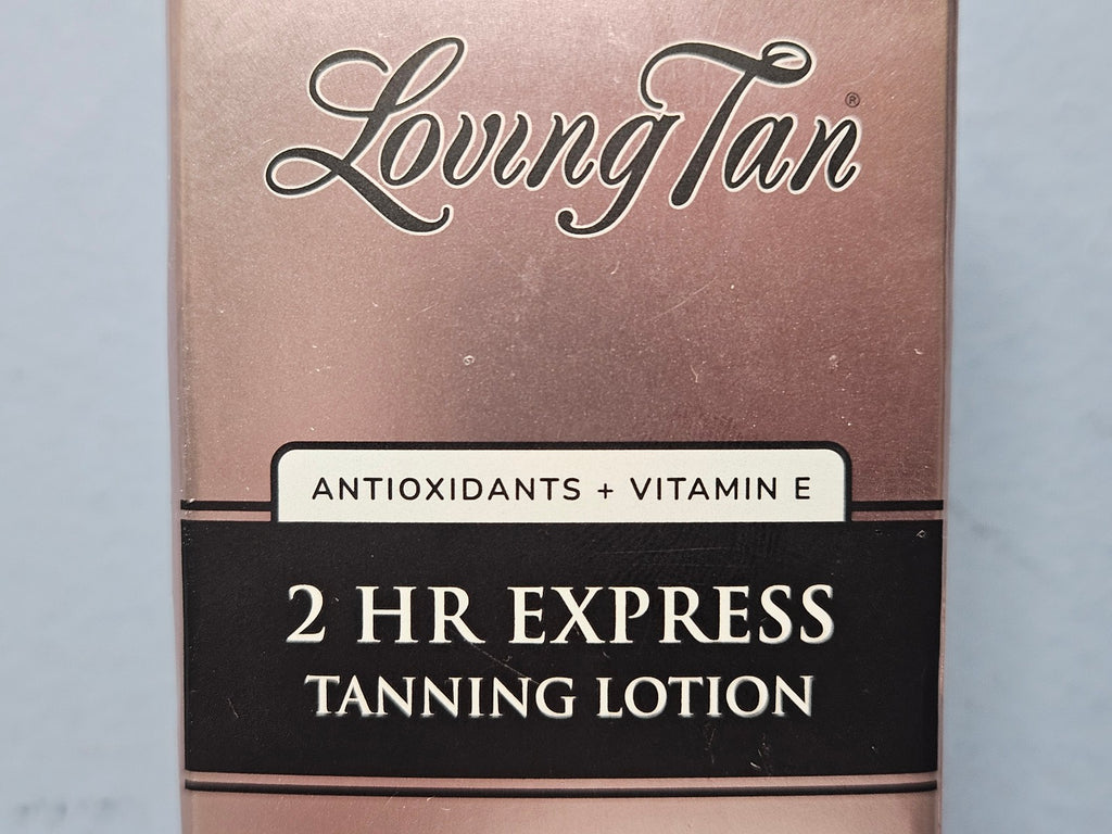 Dark Tanning Lotion - 2 HR Express Self Tanner 3.3 oz - Torn Box