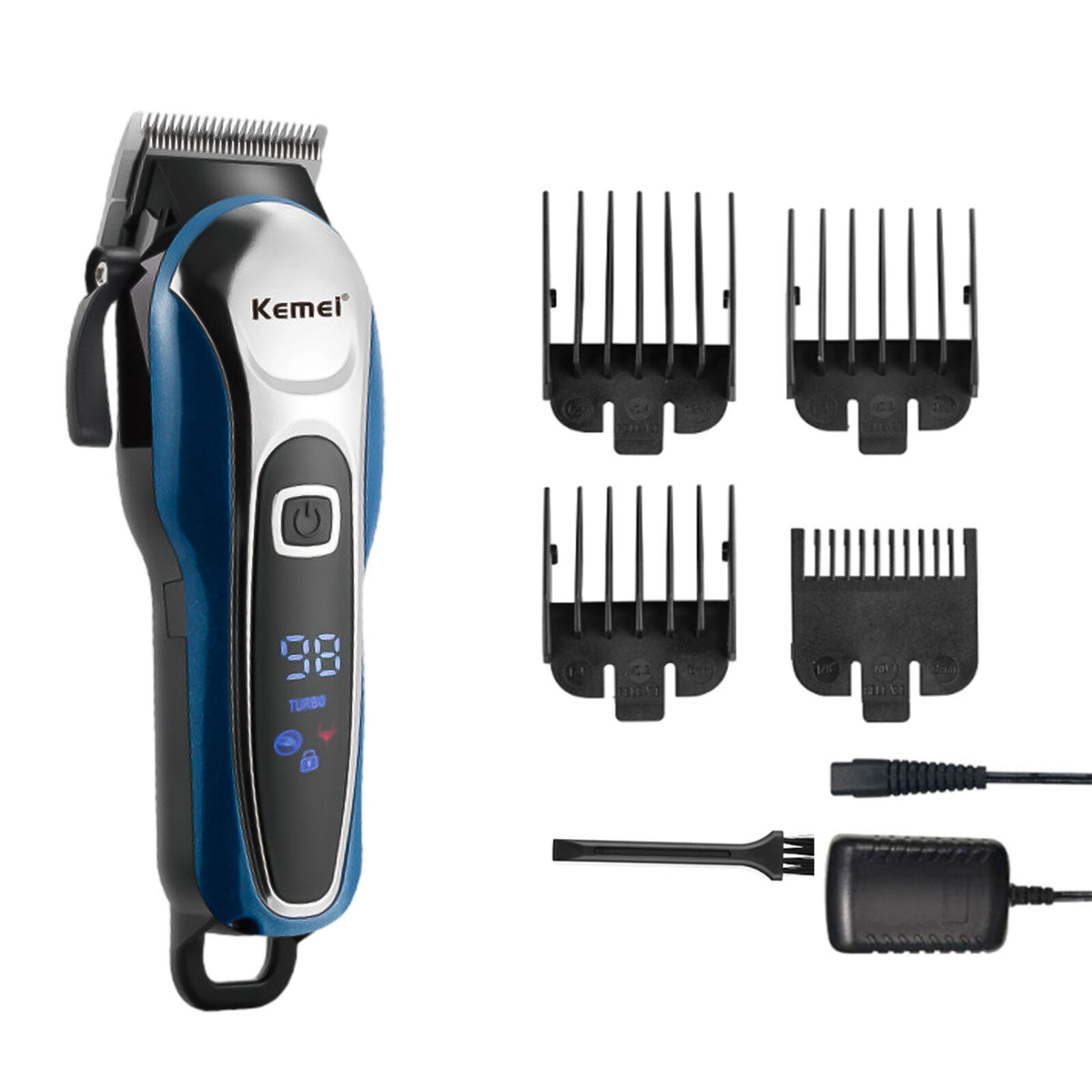 Cordless Men Hair Clippers Trimmer Kit with LED Display & Multiple Attachments