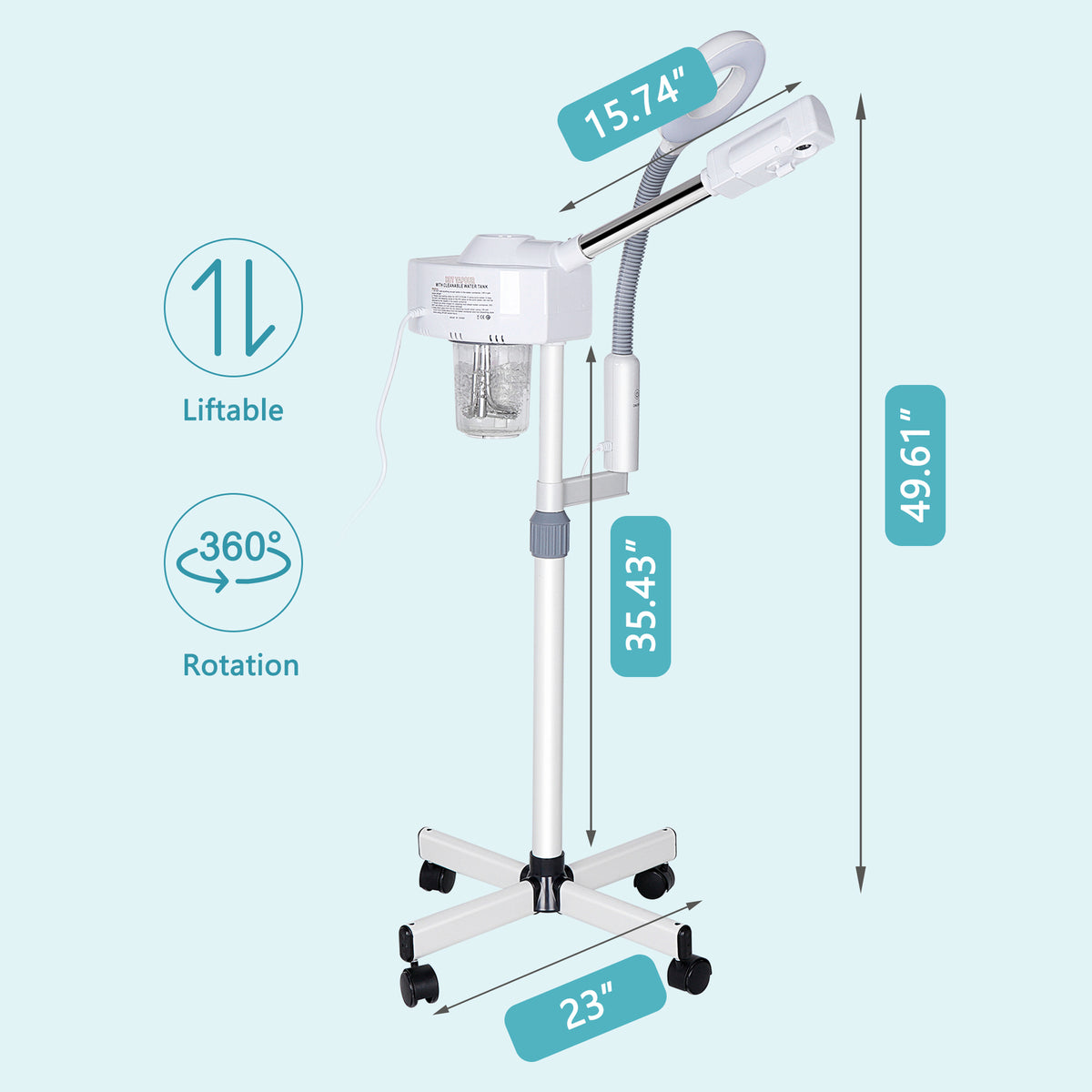 Professional Facial Steamer with Ozone & Hot Mist for Spa & Salon Use