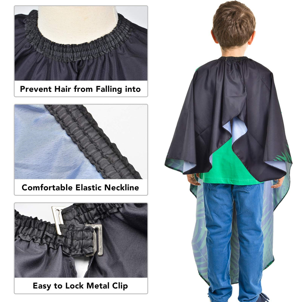 Kids Waterproof Dinosaur Haircut Cape – Adjustable Salon Barber Cover