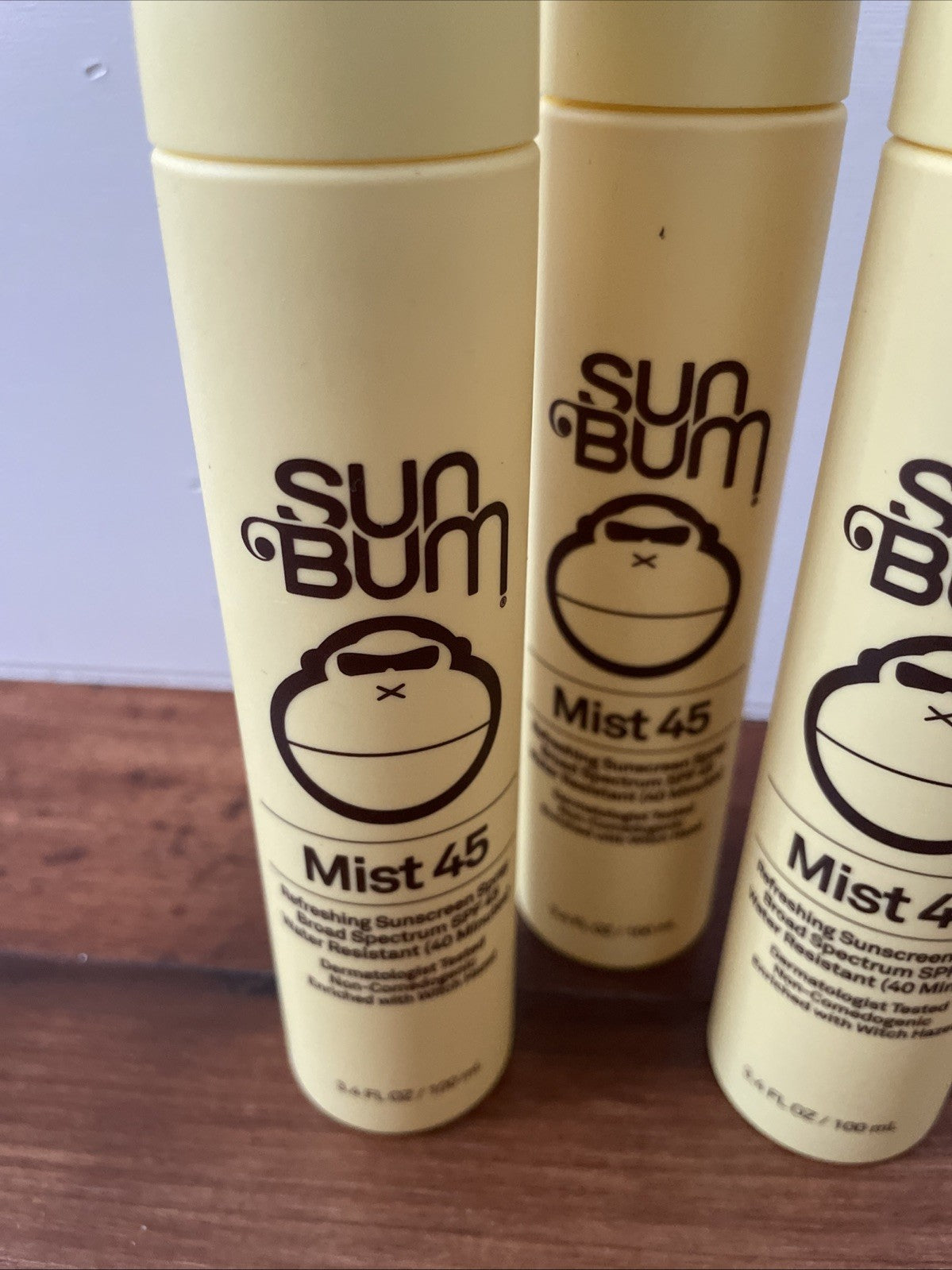 Sun Bum SPF 45 Face Mist - Refreshing Sunscreen Spray 3.4oz, Pack of 3