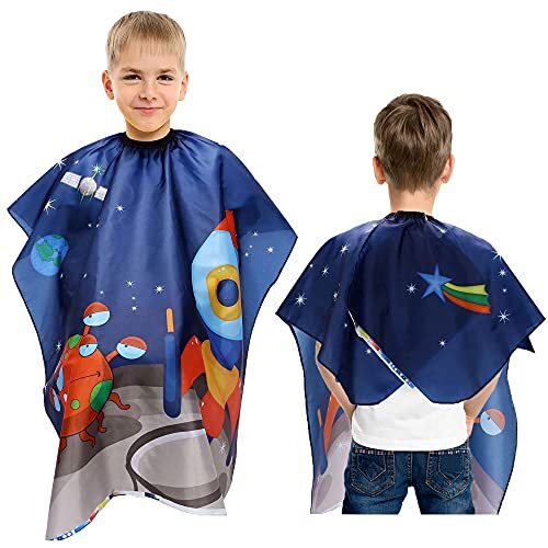 Kids Waterproof Haircut Cape Cloth Gown for Salon & Barbershops