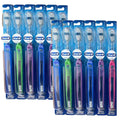 12-Pack Soft Compact Toothbrushes for Sensitive Gums - Indicator Bristles