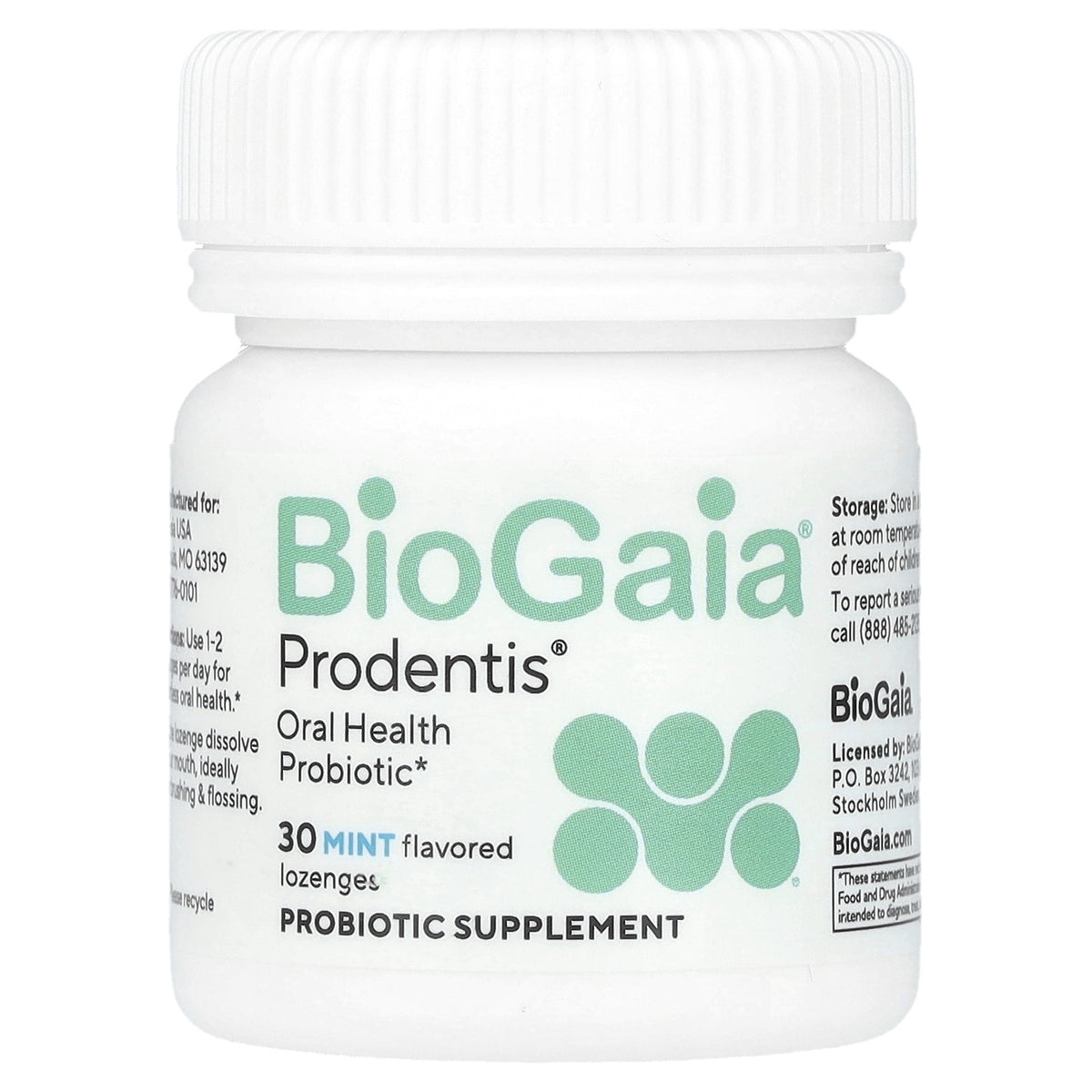 Probiotic Oral Health Lozenges for Gums & Teeth - Mint, 30 Count
