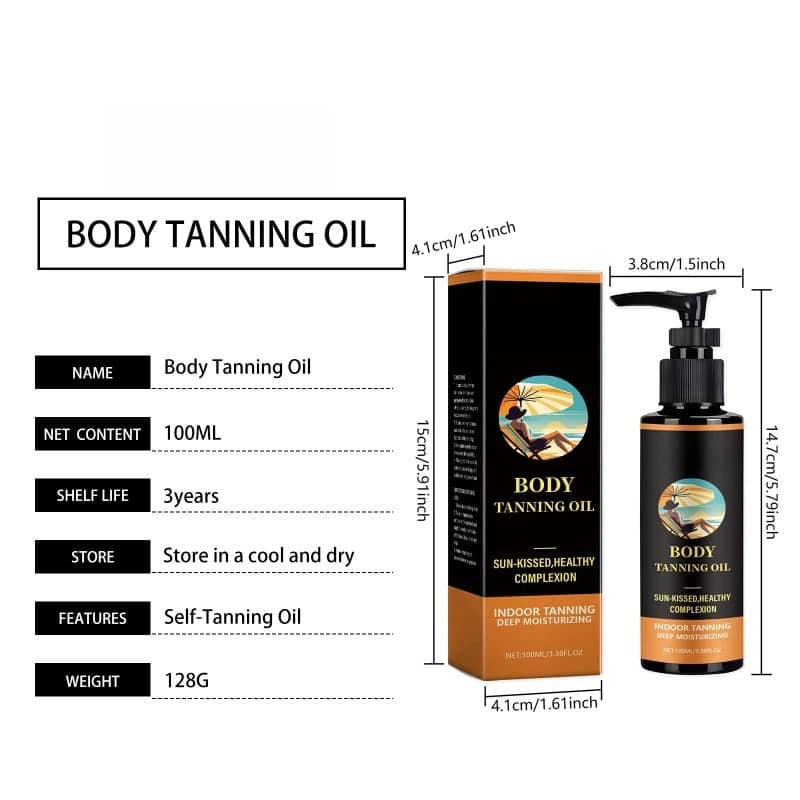 Natural Outdoor Beach Tanning Oil with Moisturizing Body Oil