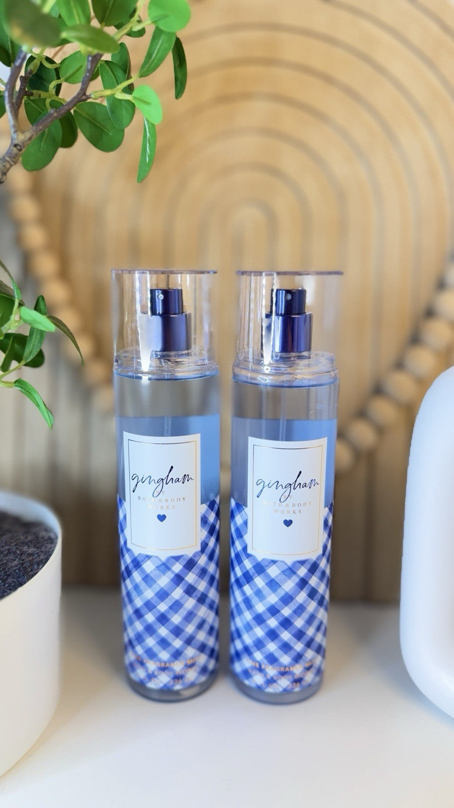 Gingham Fragrance Mist Duo 8oz Body Spray Set - Fresh and Floral Scent
