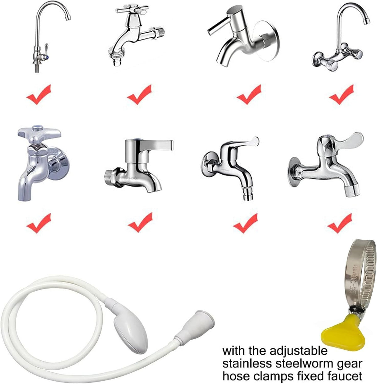 Flexible Shampoo Sink Hose for Pets & Vegetables | 16.4FT Portable Wash Tool