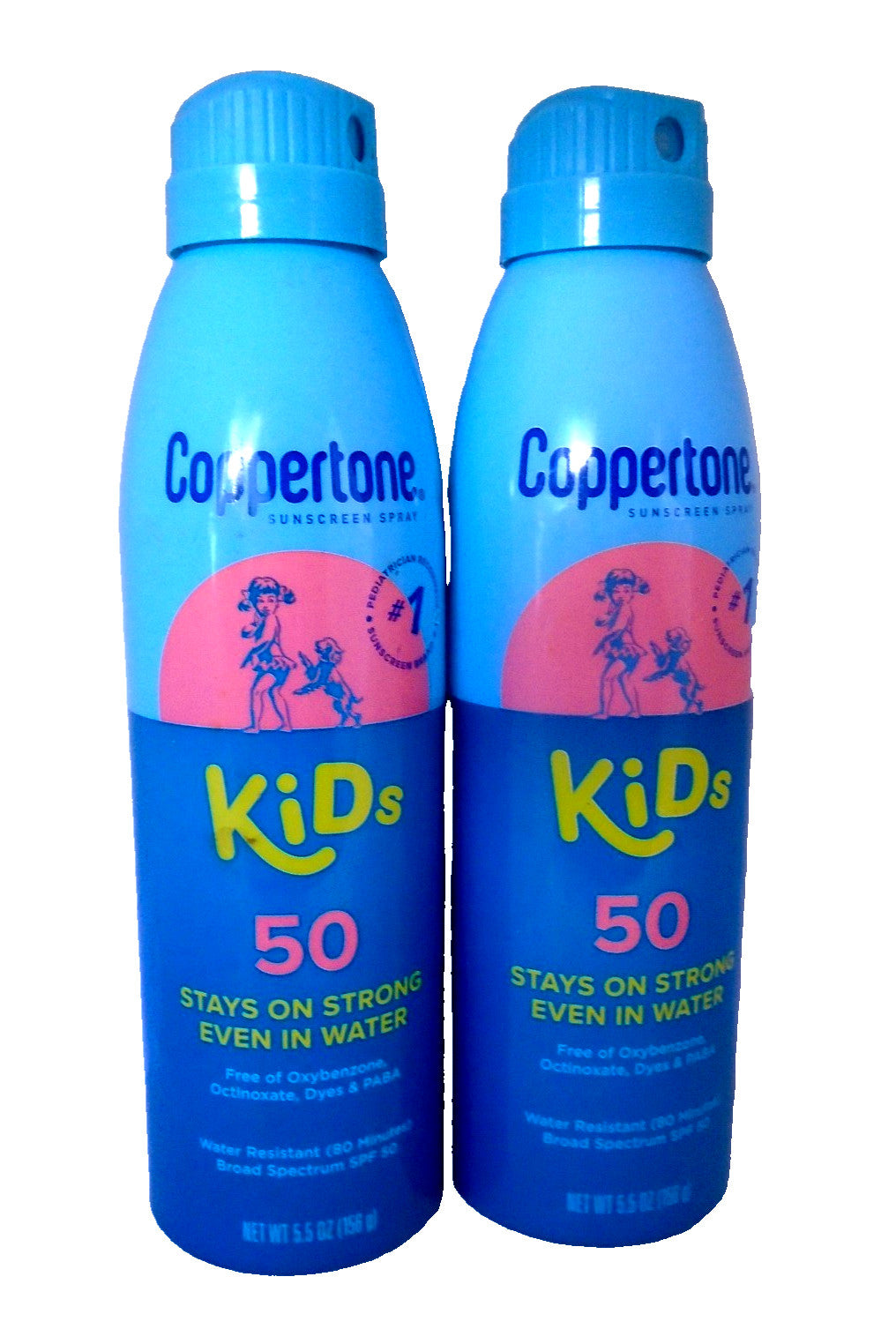 Kids Sunscreen Spray SPF 50 Water Resistant 2 Pack - 5.5 Oz Each