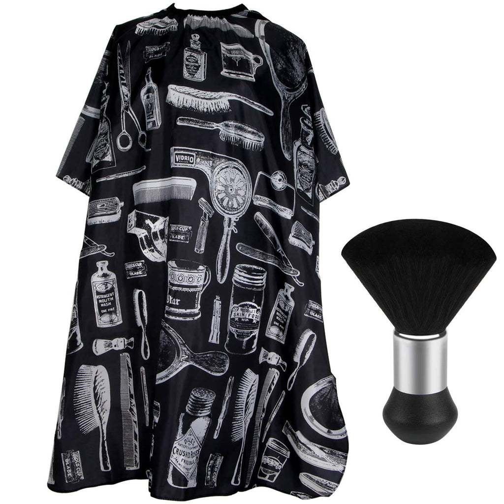 Professional Hairdressing Cape with Neck Duster Brush - Waterproof & Adjustable