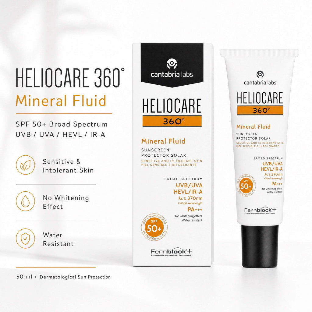 Mineral Sunscreen SPF 50+ Lightweight Face Sunblock for Sensitive Skin