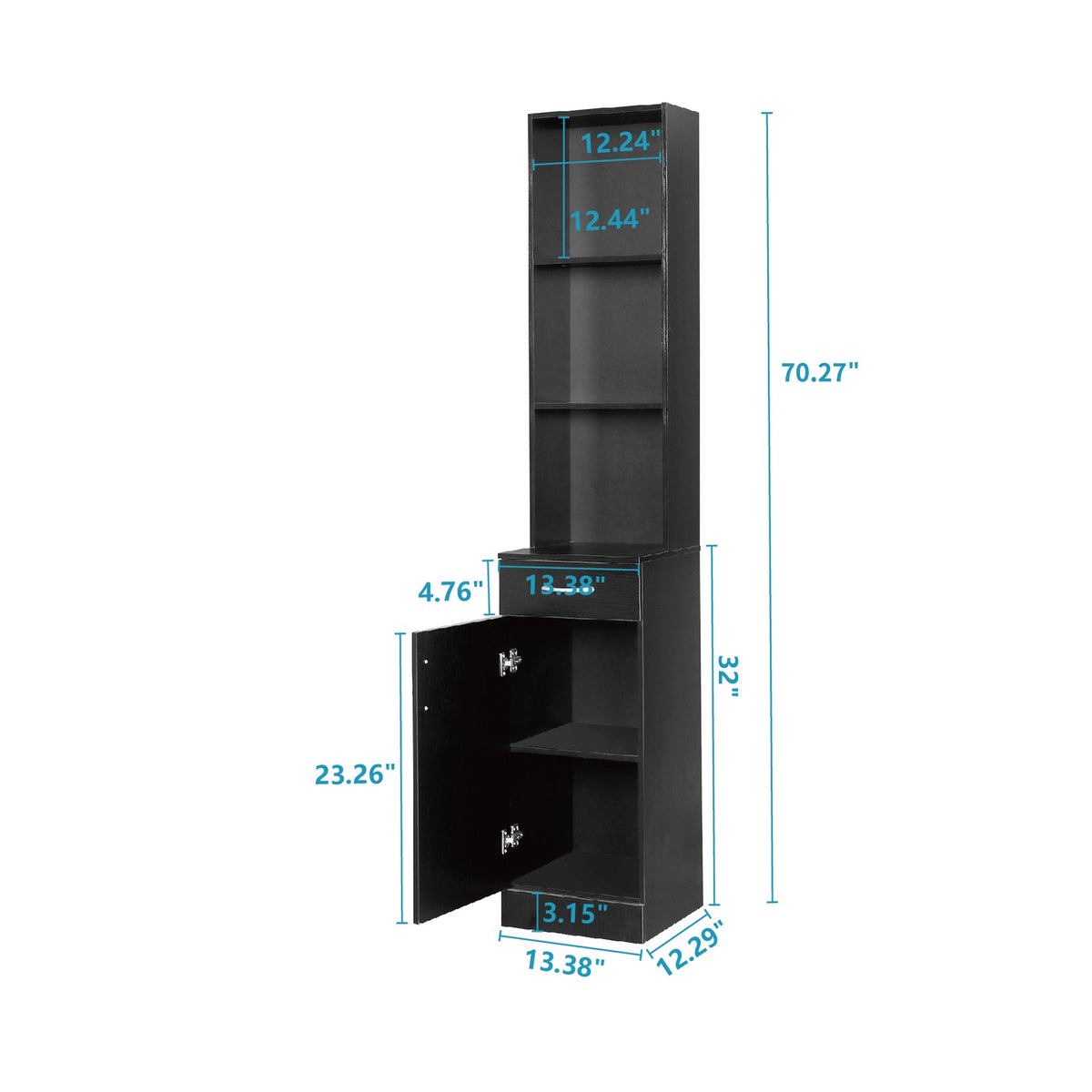 Wall Mount Hair Styling Barber Station with Drawer Storage for Salons