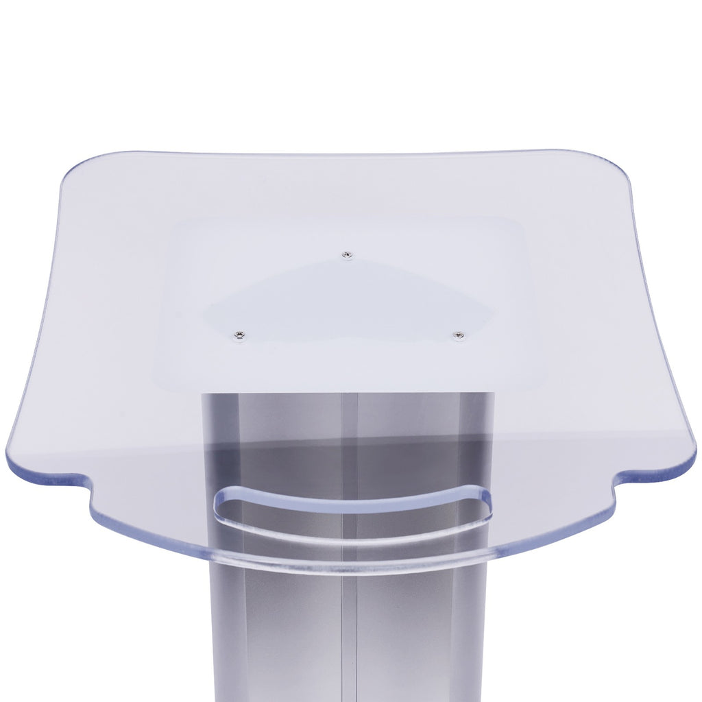 2-Tier Acrylic PVC Salon Trolley with Locking Wheels & Storage Tray
