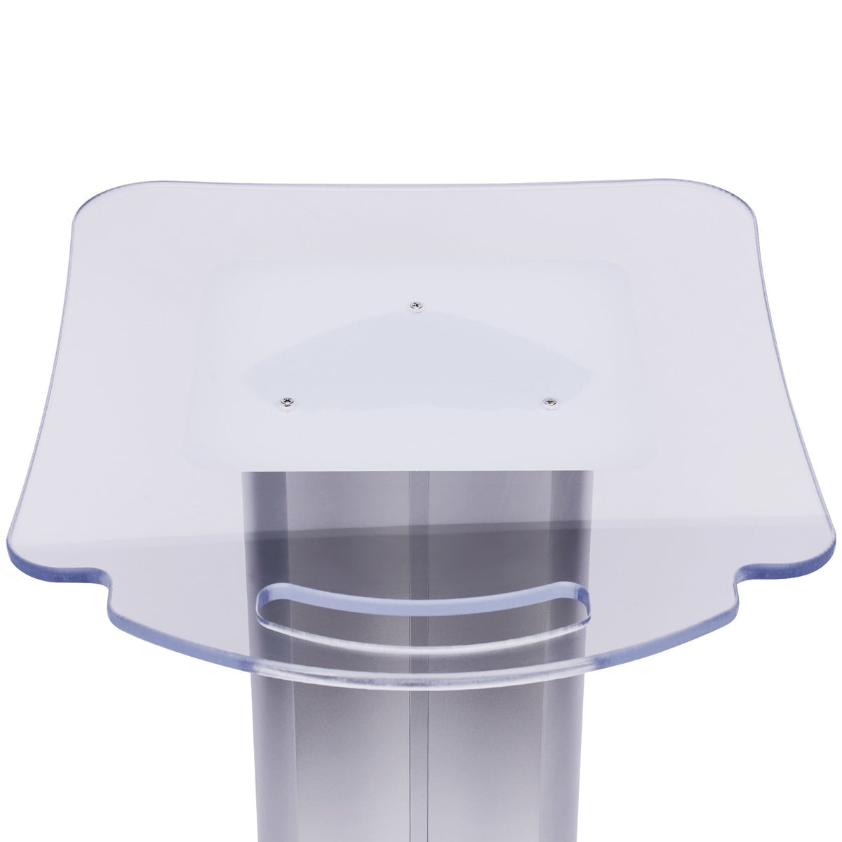 2-Tier Acrylic PVC Salon Trolley with Locking Wheels & Storage Tray