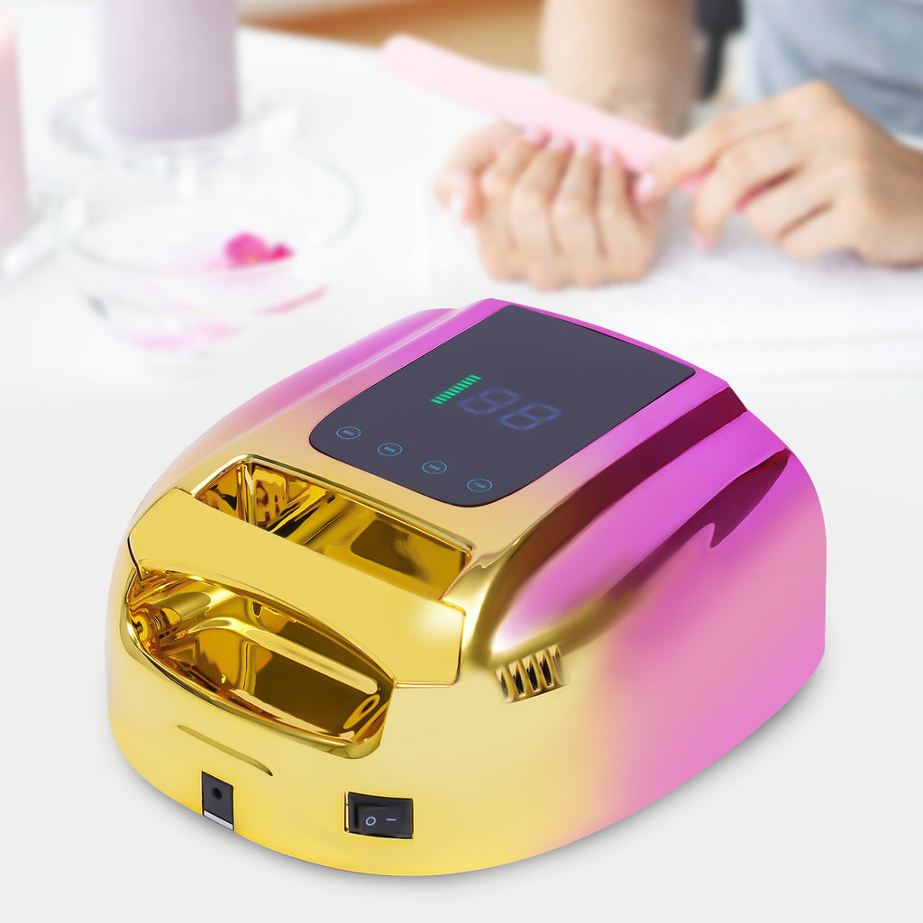 Rechargeable Cordless Nail Dryer 96W LED UV Manicure Lamp with 4 Timer Settings