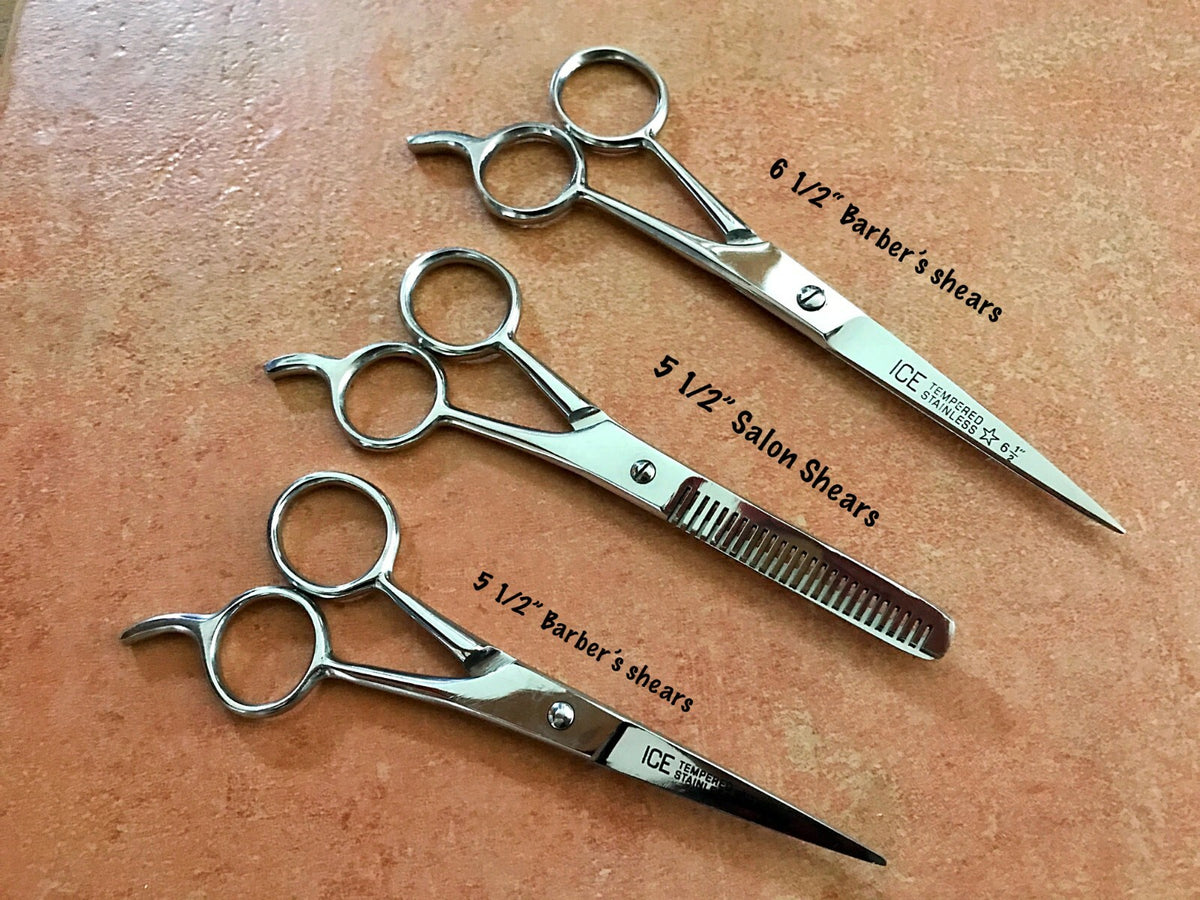Professional 3-Piece Hairdressing Scissors Set with Thinning Shears - Ice Tempered Stainless Steel