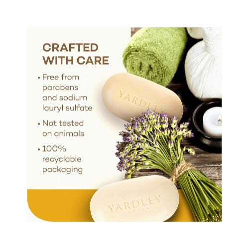 Yardley Lemon Verbena Shea Butter Bar Soap 4 oz Natural Skin Care