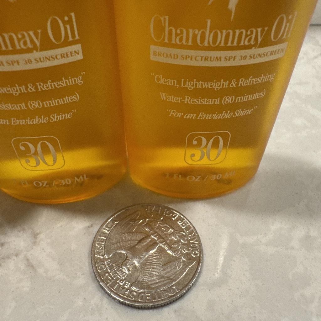 Travel Sunscreen Oil SPF 30 - Vegan Broad Spectrum Suntan Oil - 3 Pack 1oz