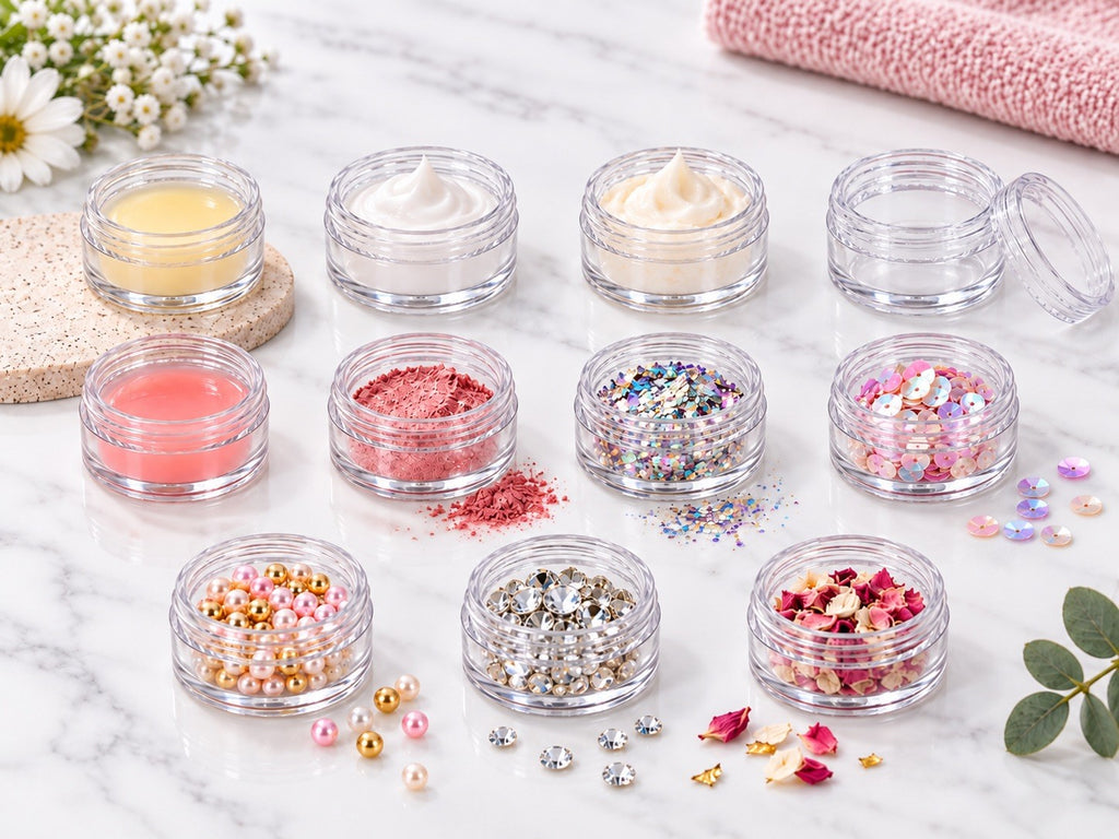 Bulk 500 Clear Plastic Wax & Balm Containers - Leak-Proof, Food Grade