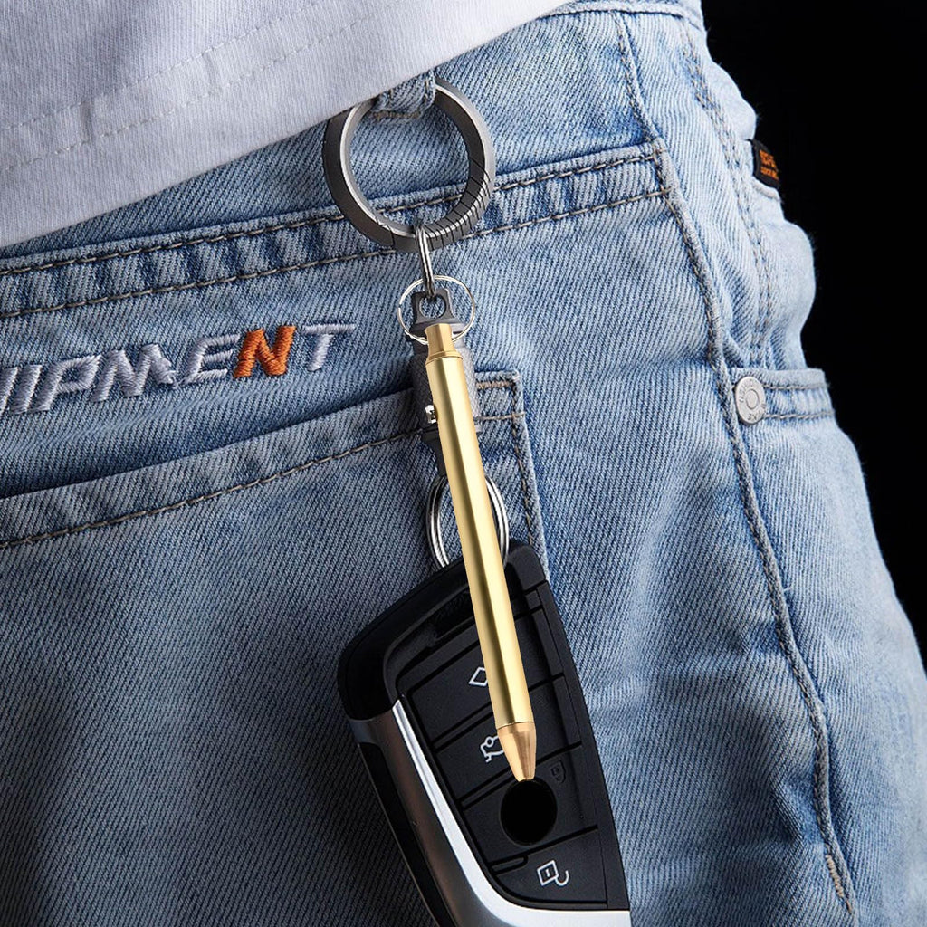 Portable Titanium Toothpick Set - Reusable Pocket Toothpick with Keyring