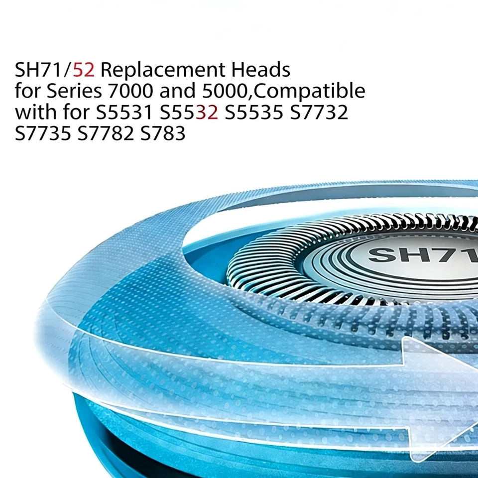 Replacement Heads for Philips Norelco Shaver Series 5000 7000 - SH71/52