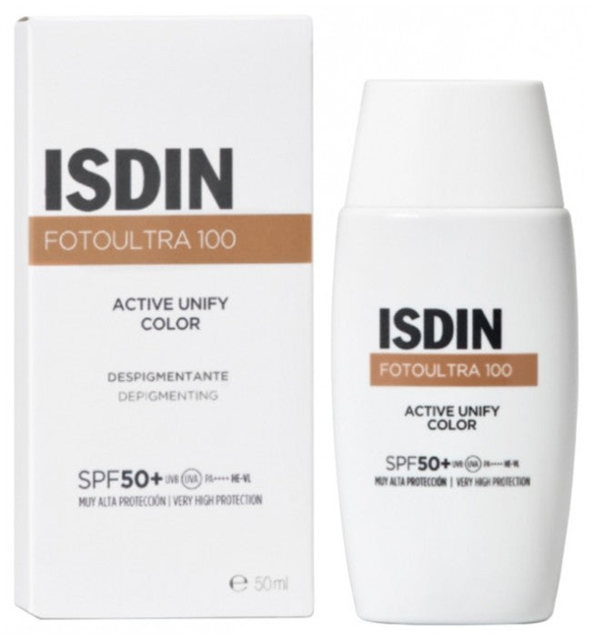 ISDIN Sunscreen SPF50+ Tinted Face Fluid with Depigmenting Action 50ml
