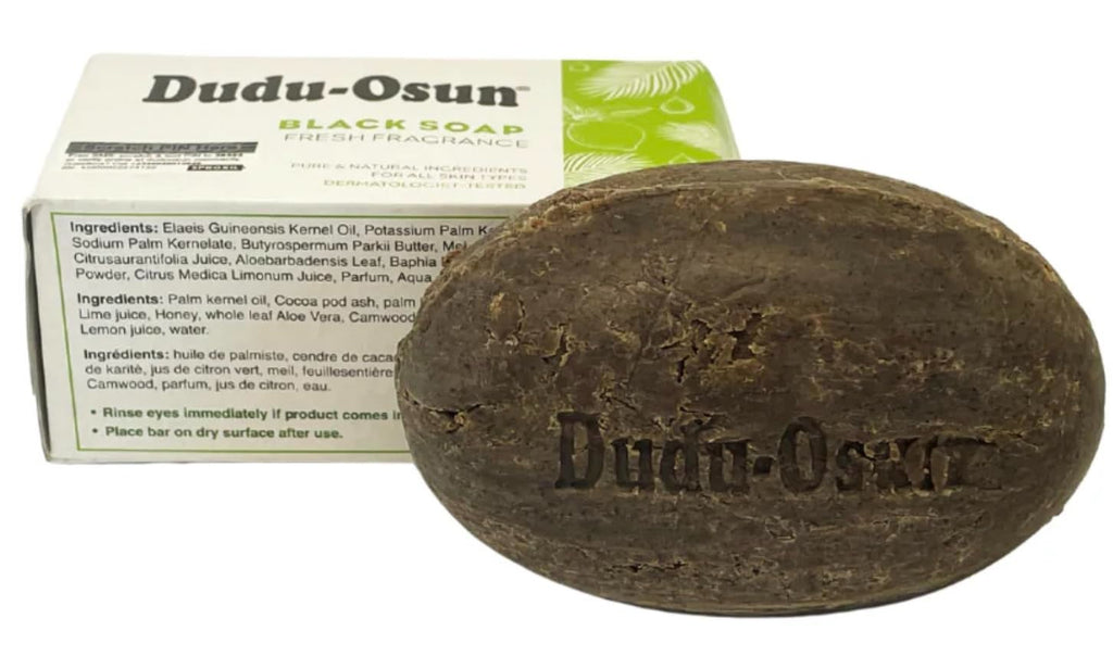 6 Pack African Black Soap Bar Natural Skincare for Face & Body