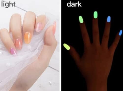 Glow In The Dark Gel Top Coat for Nails 0.5 Oz UV/LED Cure