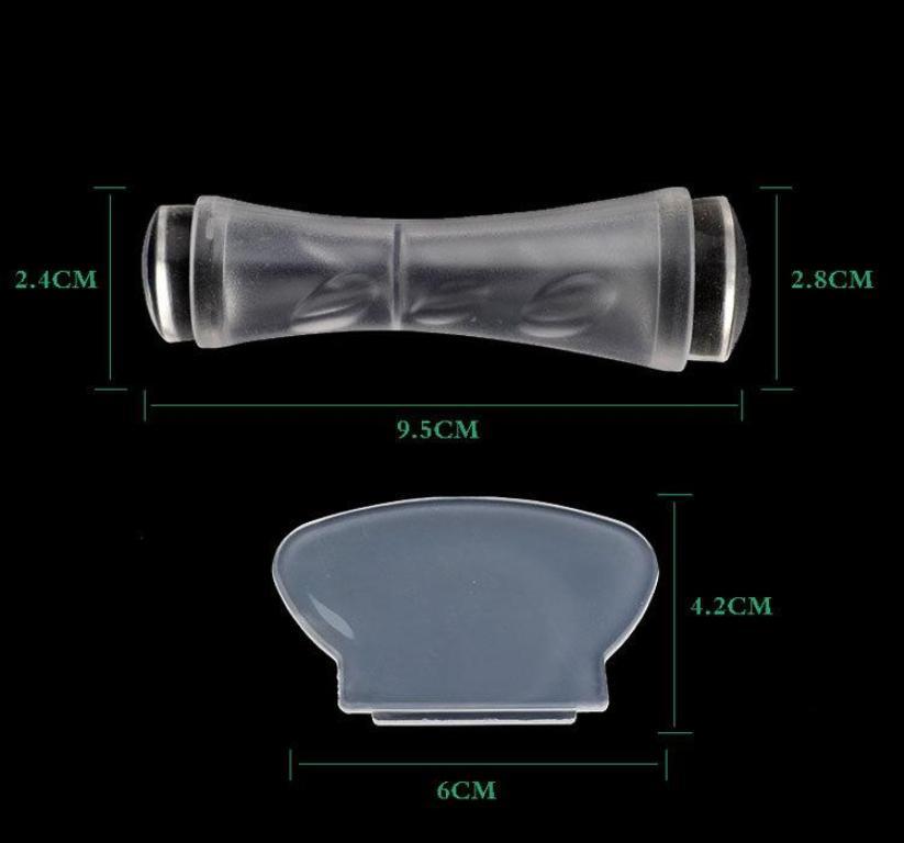 Dual End Nail Art Stamper & Scraper Kit for Manicure DIY