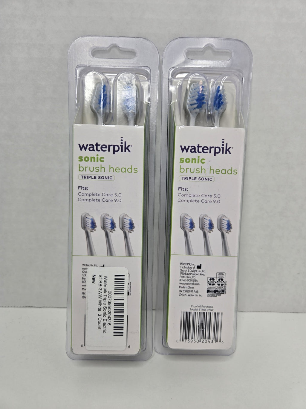 Waterpik Triple Sonic Brush Heads 6 Pack Replacement Fits Complete Care 5.0/9.0