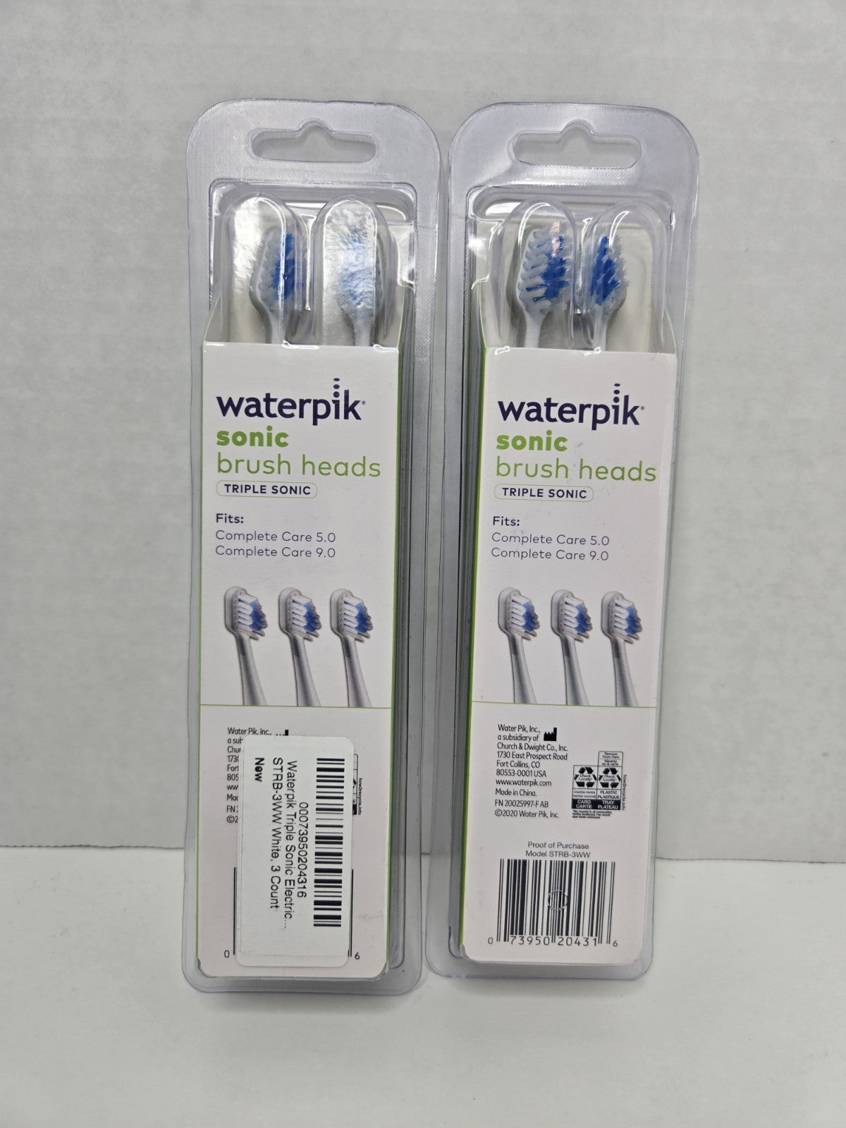 Waterpik Triple Sonic Brush Heads 6 Pack Replacement Fits Complete Care 5.0/9.0