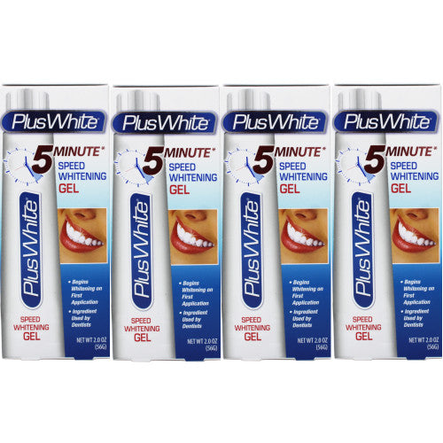 Plus White 4 Pack Whitening Gel - 5 Minute Speed Enamel Safe Tooth Whitening