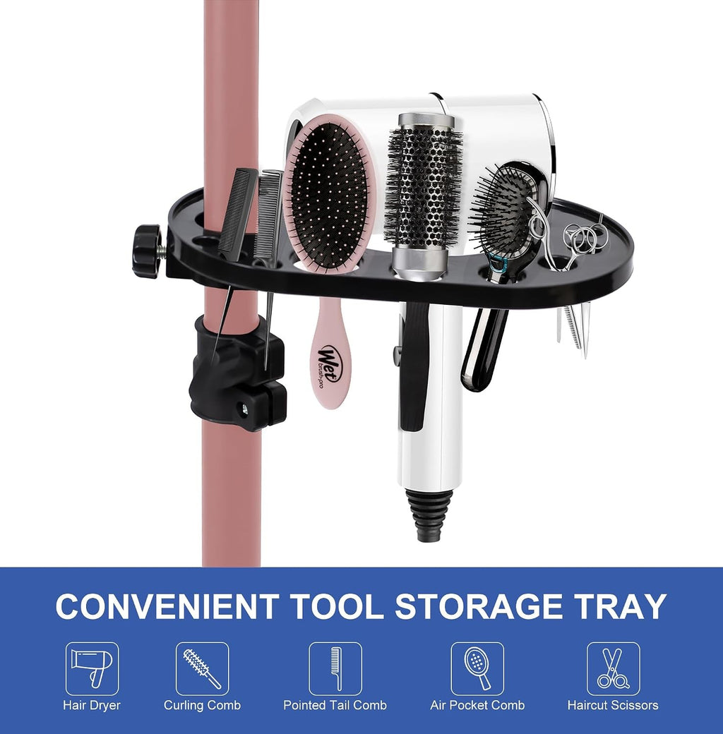 Adjustable Folding Wig Stand Tripod with Foot Panel and Travel Bag