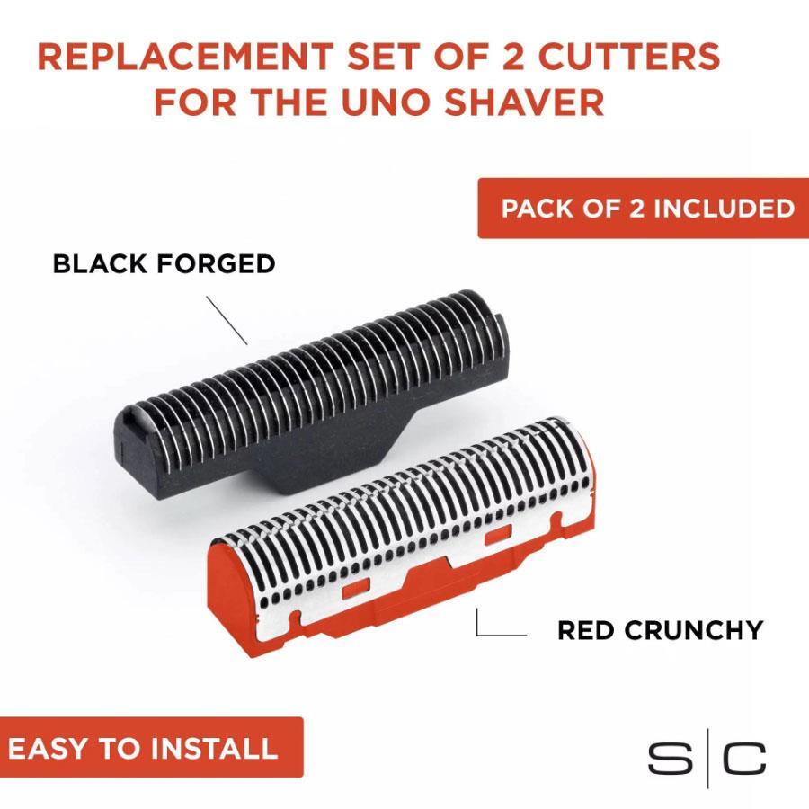 Replacement Cutters Set for UNO Shaver - Stainless Steel, 2-Pack