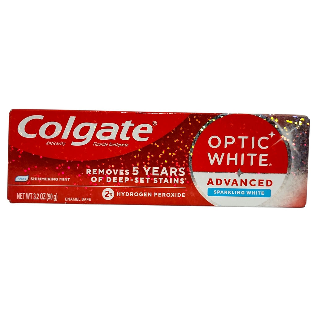 Colgate Optic White Advanced Sparkling White Toothpaste 2% Hydrogen Peroxide - Mint 3.2 oz