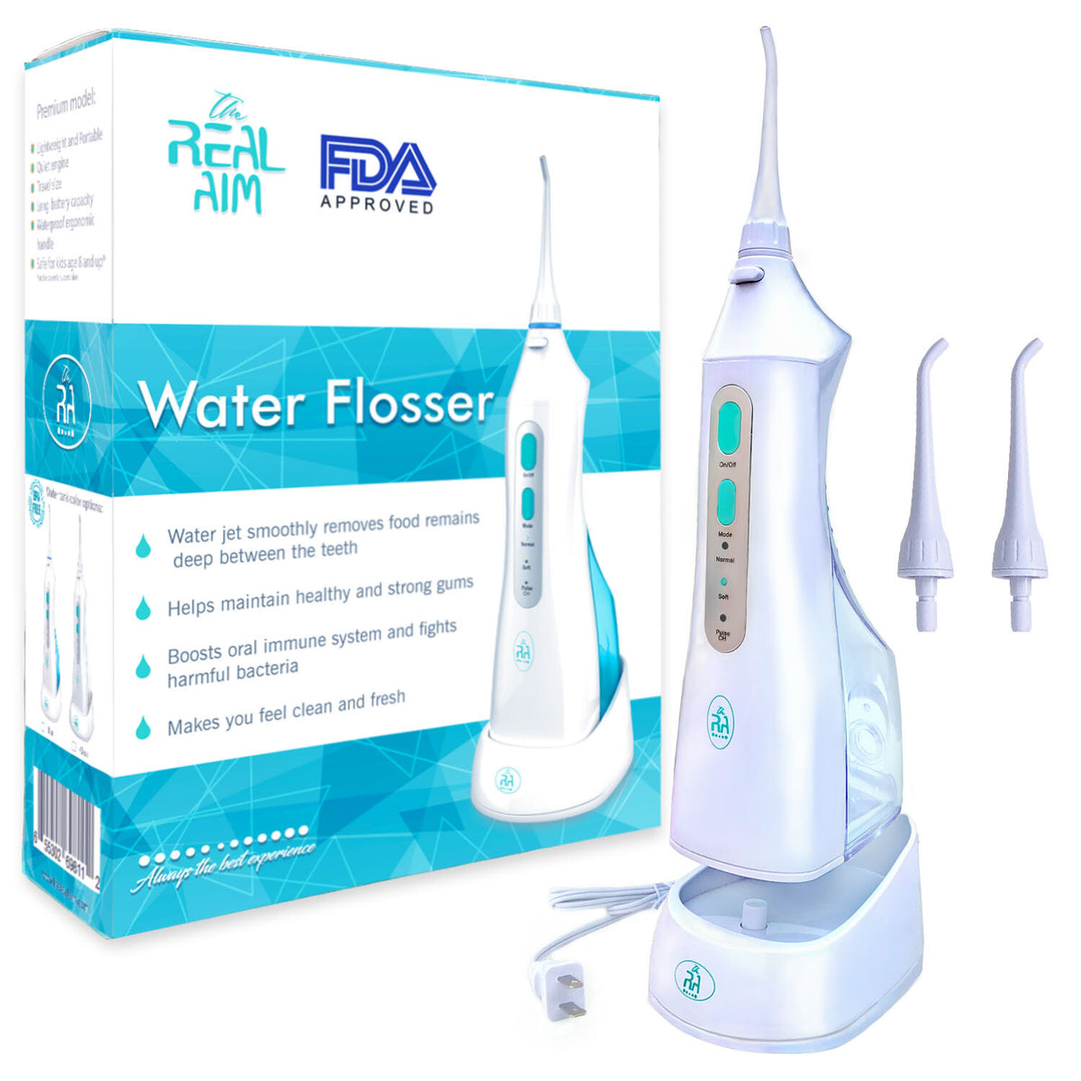 Cordless Water Flosser for Teeth - Portable Oral Irrigator with Large Water Tank