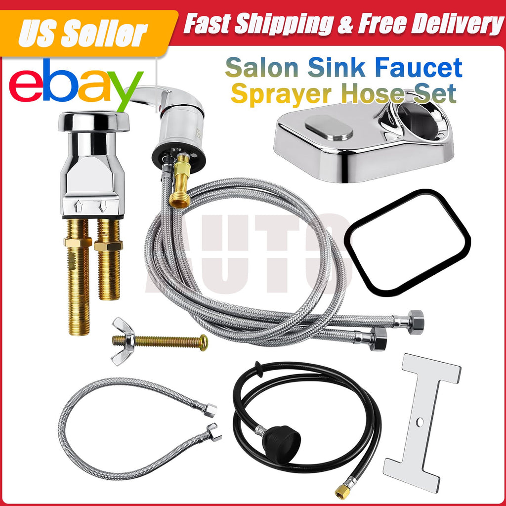 Universal Shampoo Bowl Vacuum Breaker Kit with Hose Sprayer for Hair Salon Sink