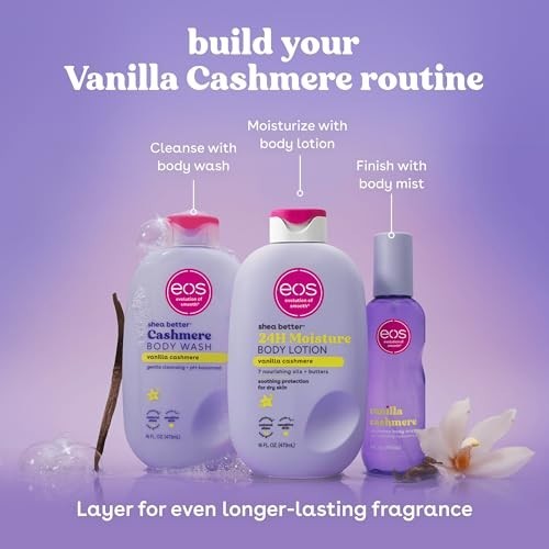 Vanilla Cashmere Body Wash Mist & Lotion Set - Hydrating Personal Care