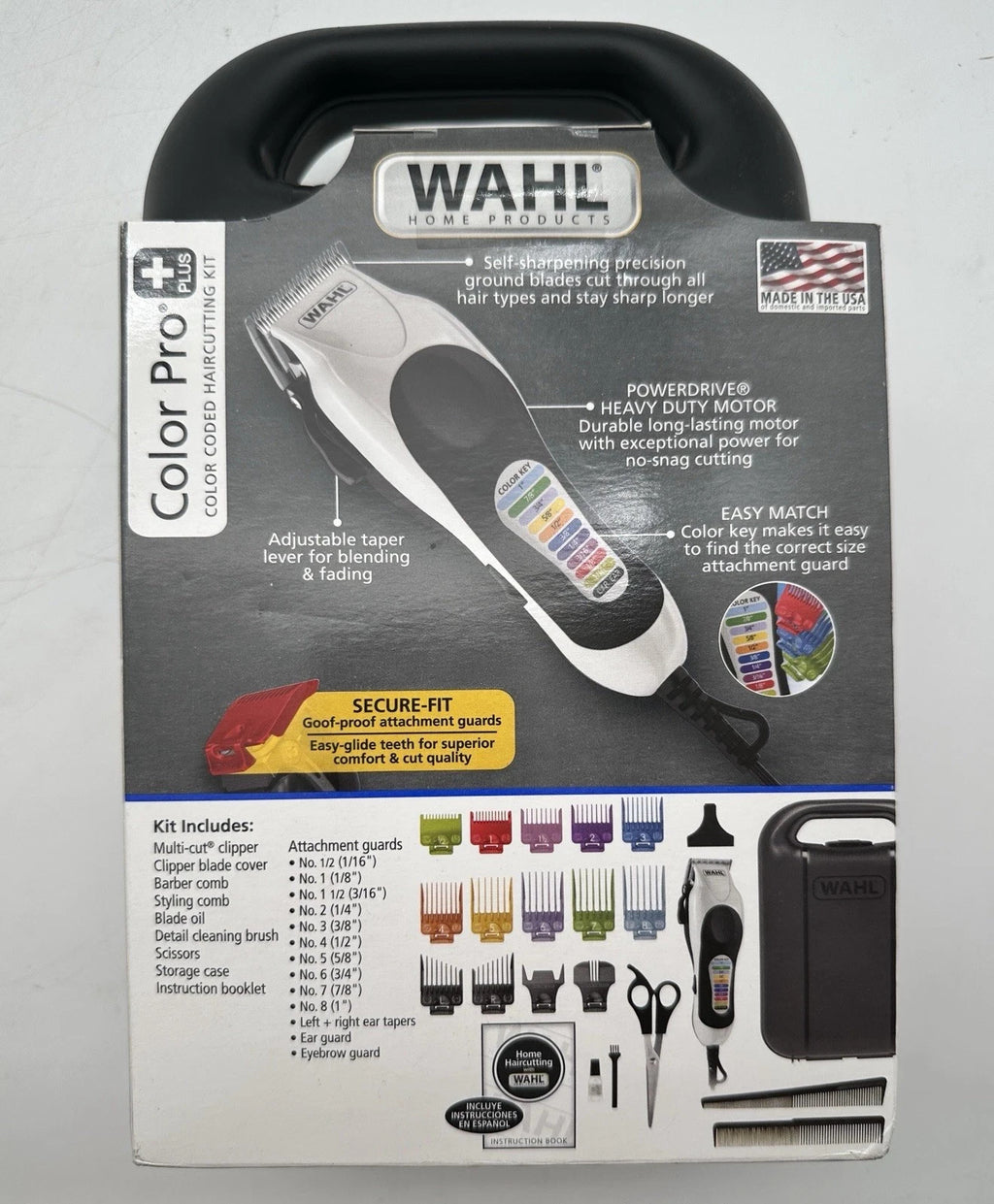 Wahl Color Pro Plus Haircut Kit with Power Drive Corded Clipper - Bonus Shaving System