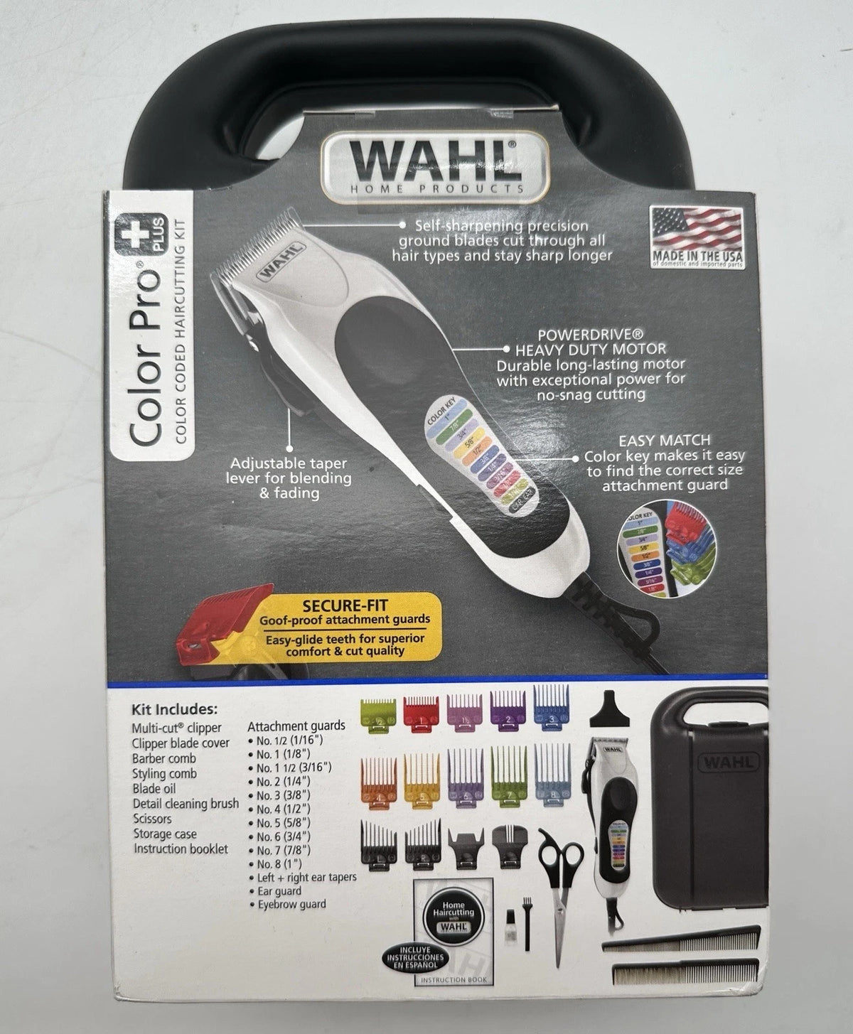 Wahl Color Pro Plus Haircut Kit with Power Drive Corded Clipper - Bonus Shaving System