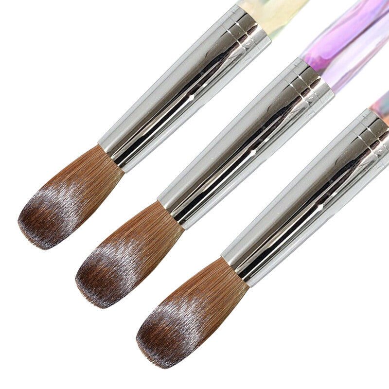 Professional Acrylic Nail Brush - Kolinsky Round & Crimped Handle for Nail Art & Sculpting