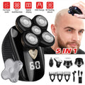 Electric Head Shaver for Men Cordless Wet Dry Skull Razor with 5 Attachments