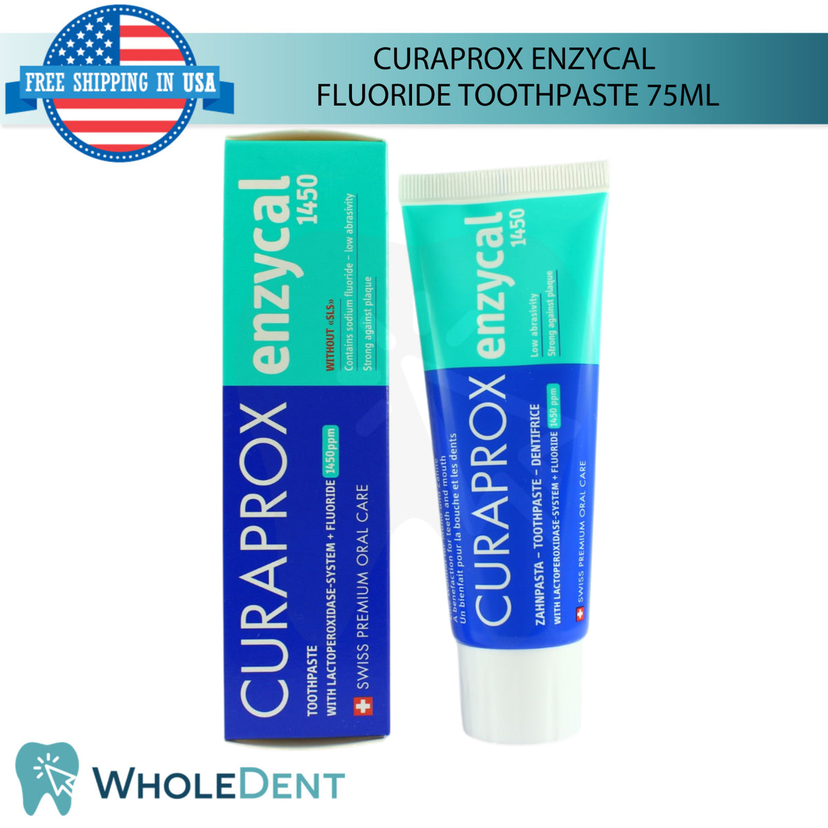 Gentle Fluoride Toothpaste for Daily Oral Hygiene 75ml - Enzymes & Saliva Support