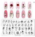 Nail Stamping Plate Feminine Power Line Art Y-275 for Nail Art