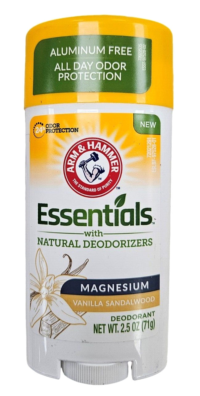 Arm & Hammer Essentials Deodorant Vanilla Sandalwood No Aluminum 2.5 oz