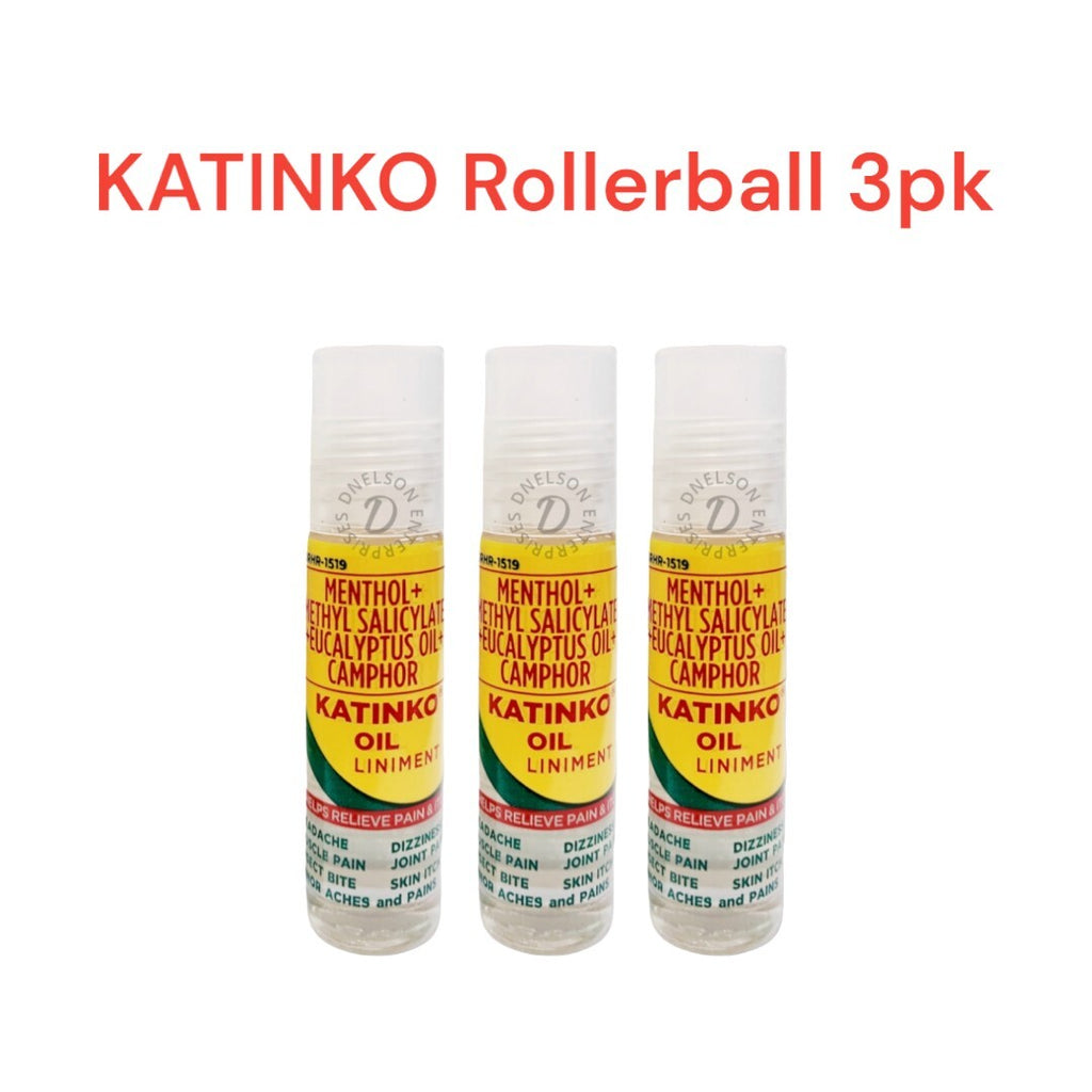 Katinko Oil Liniment Rollerball Applicator 10ml Pack of 3 - Pain Relief Oil