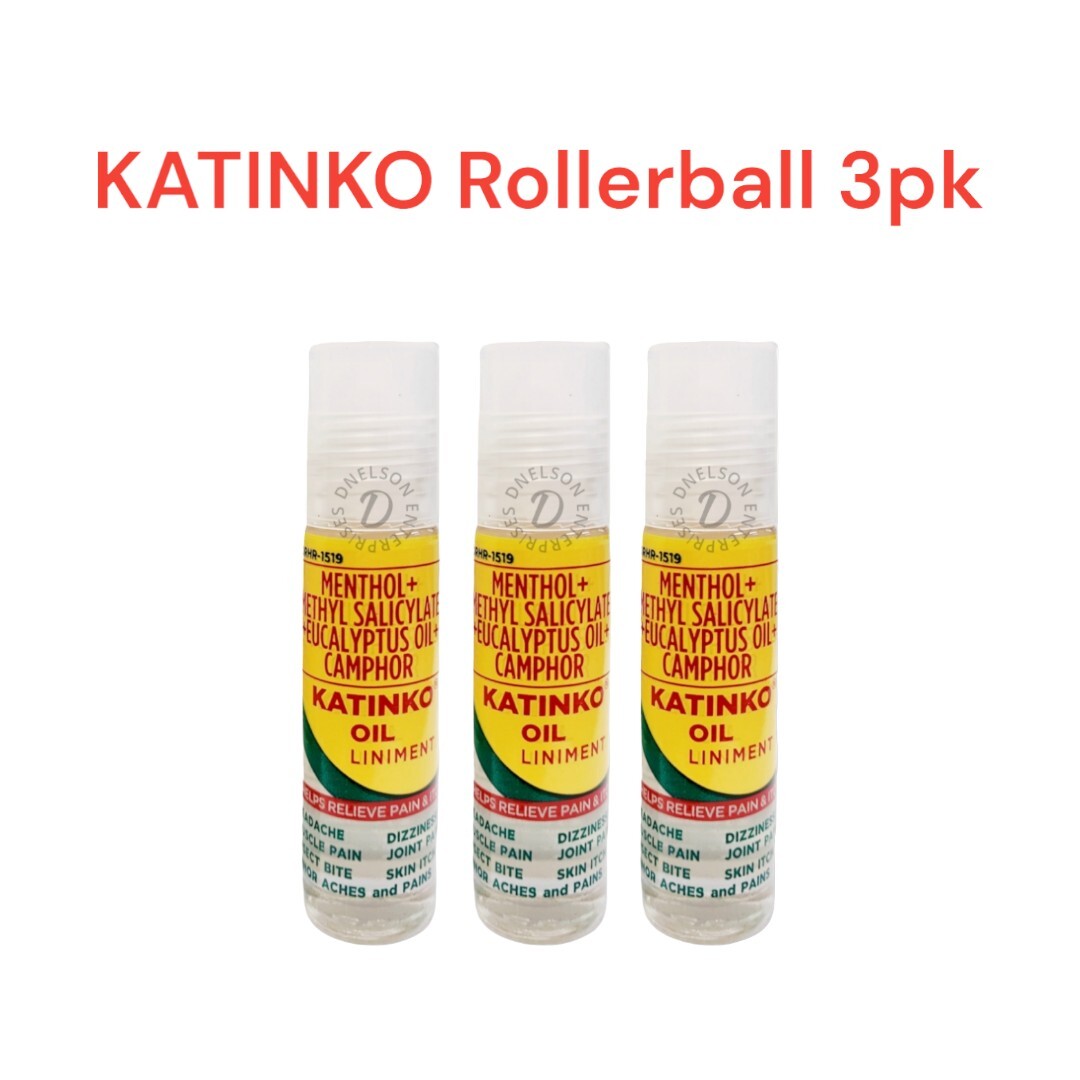 Katinko Oil Liniment Rollerball Applicator 10ml Pack of 3 - Pain Relief Oil