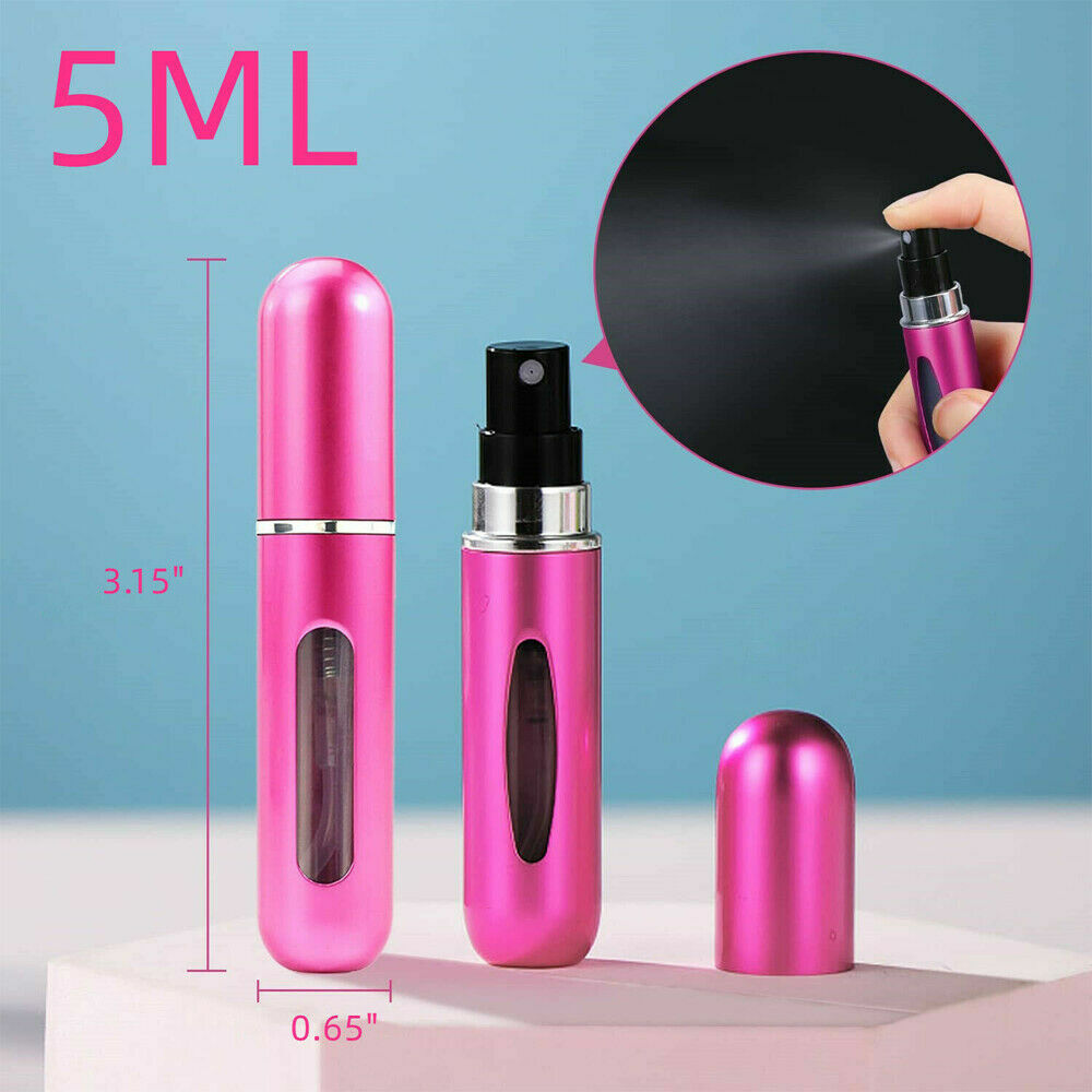 Refillable Travel Perfume Atomizer Bottles Set - 5ML & 8ML, Leak-Proof & Portable