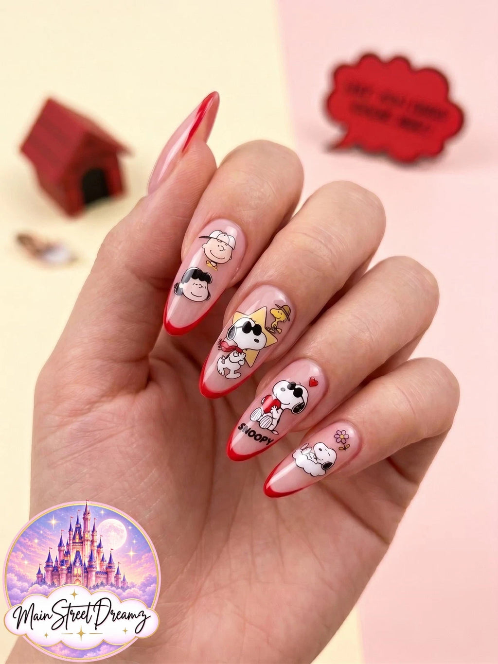Snoopy 3D Nail Art Stickers - Peanuts Nail Decals for Creative Manicures